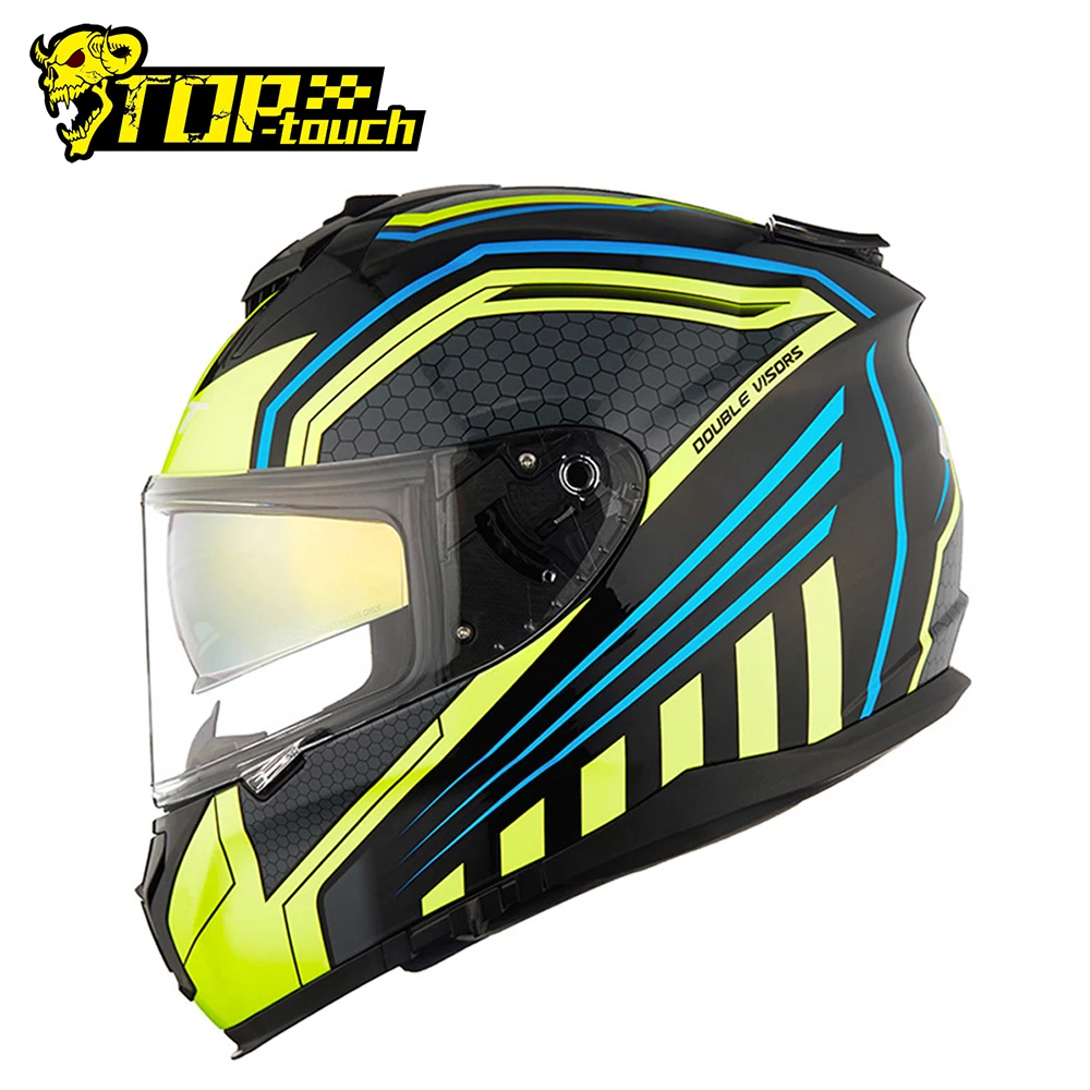 Мотоциклетный шлем с двойным козырьком из углеродного волокна|Шлемы| |