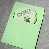 10pcs kraft green colored small paper solid color square envelope for membership card envelope gift diy decorative envelope