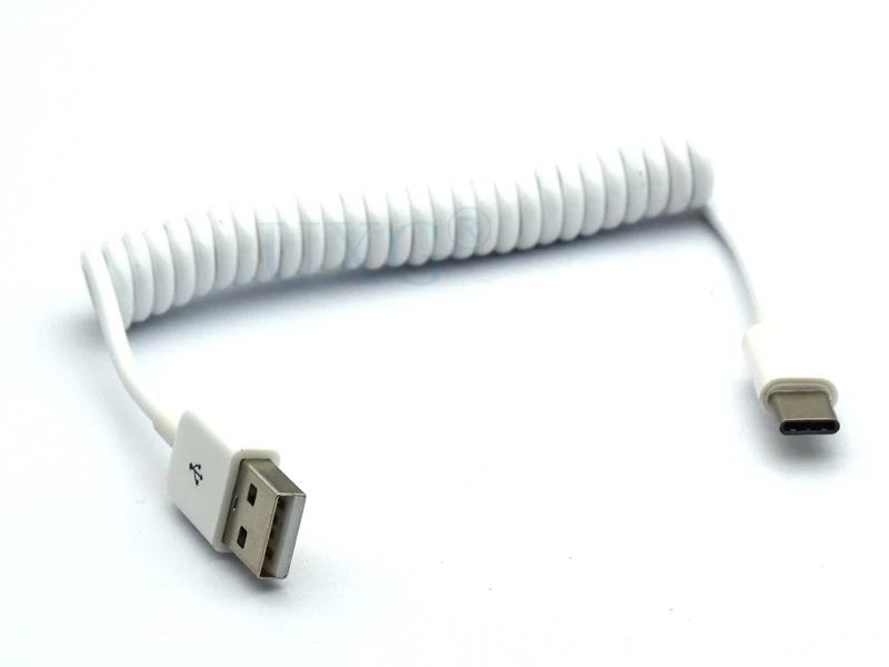 Usb type C спиральная пружина кабель для samsung Galaxy S10 S9 S8 Plus Быстрая зарядка USB Выдвижной