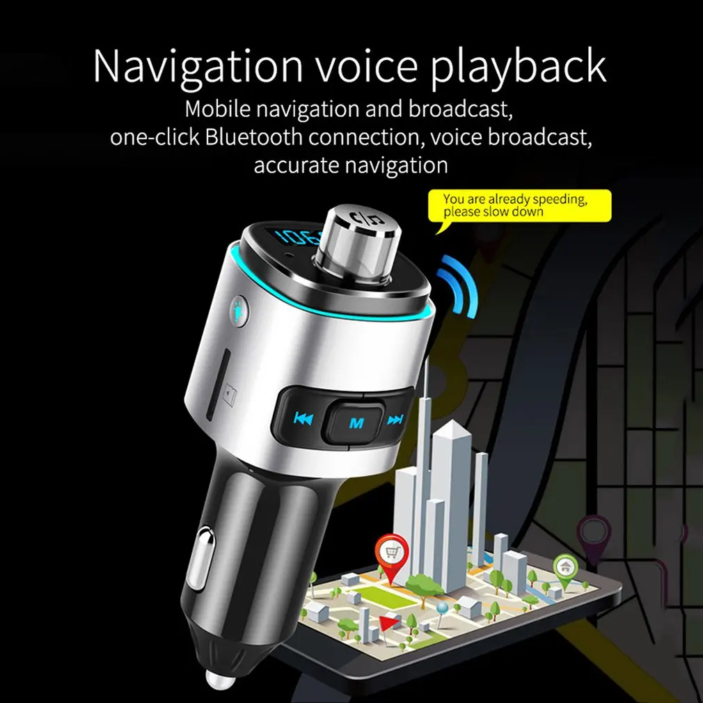 Автомобильный беспроводной fm передатчик автомобильное быстрое зарядное