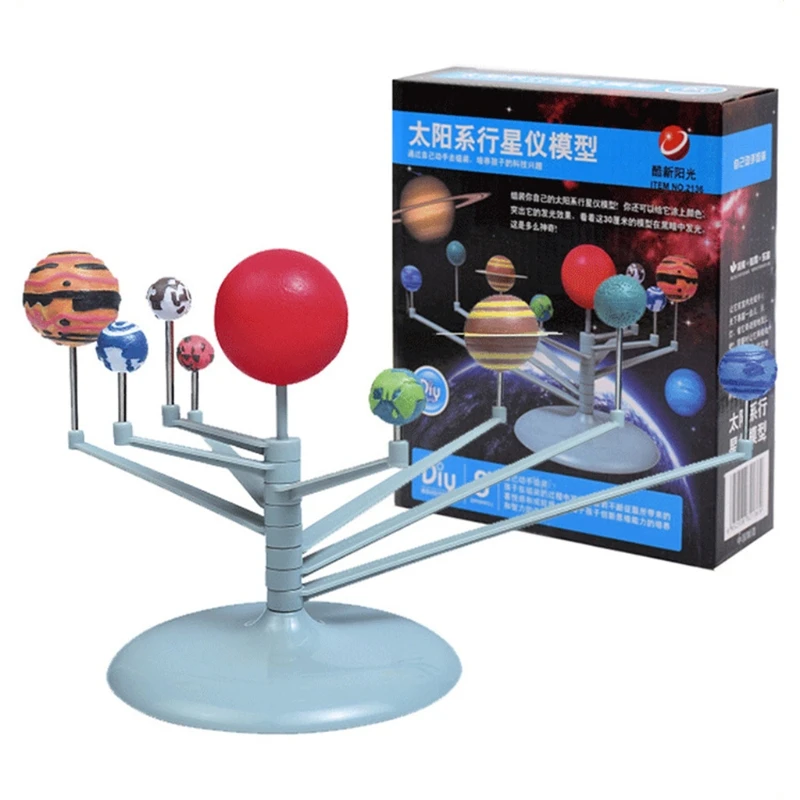 

1 Set Nine Planets Model Science Diy Assembly Parent-Child Interactive Planetarium Toy Child Intelligence Development 97BE