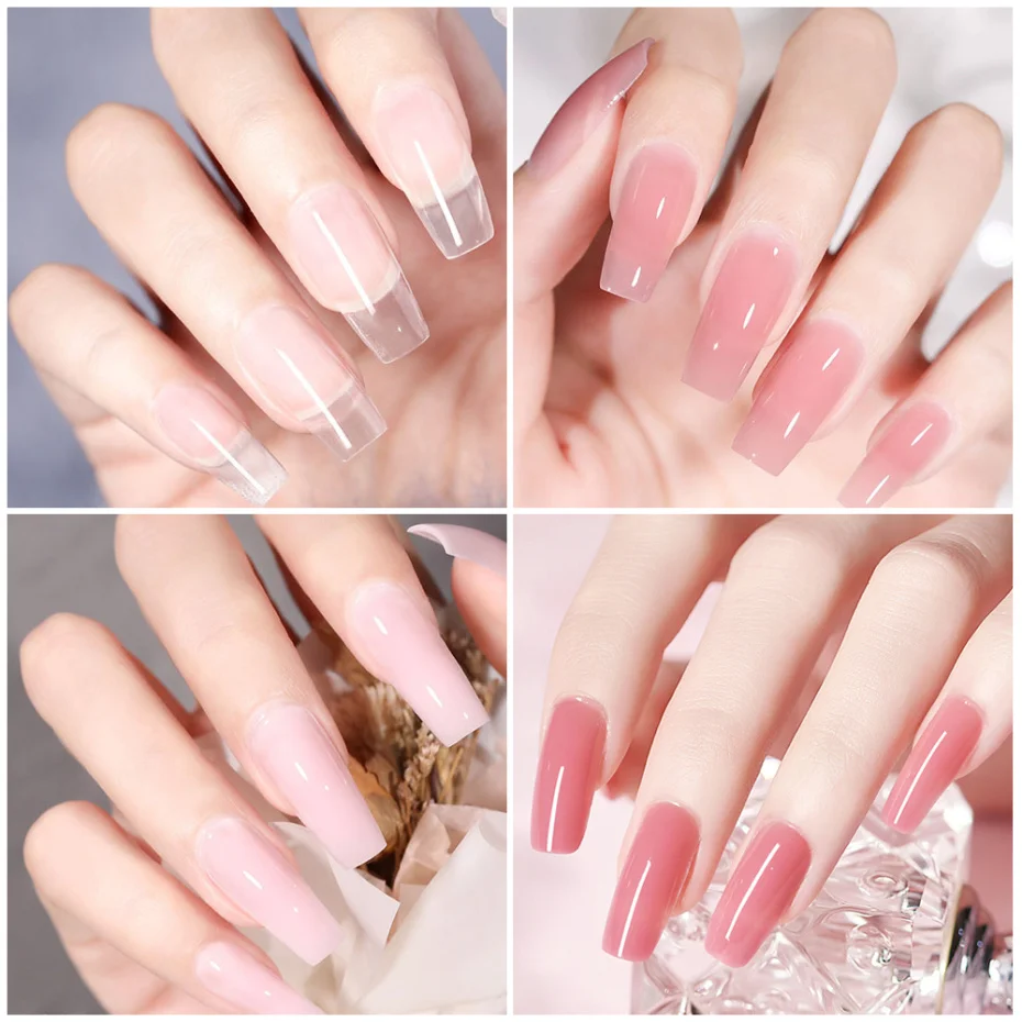 

15ml Poly UV Nail Gel Kit Fast Building Gel Polish Slip Solution Nail Form Brush Acrylic Manicure Extension Tools Set LA1809-4