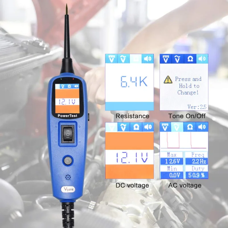 Vgate PT150 Power Test er Probe Car Electric Circuit автомобильный диагностический инструмент для