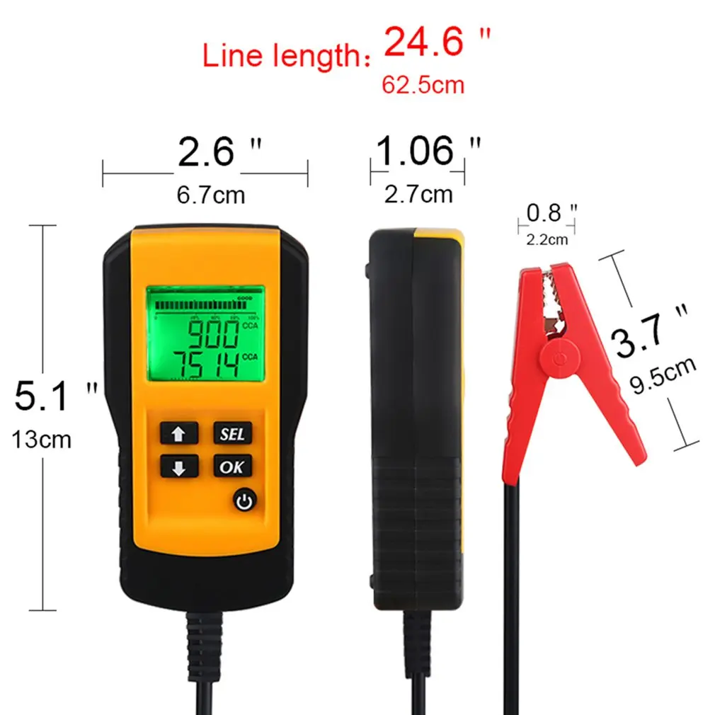 

Automobile Battery Tester 12V Car Battery Life Tester Detector with printer Internal Capacity Test Instrument Ae300 Scanner Tool