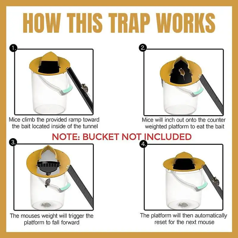 High Qulity Automatically Reset The Mouse Trap Mousetrap Slope Rat Flip N Slide Bucket Lid Mice Rodent Catcher Pest Control | Дом и сад