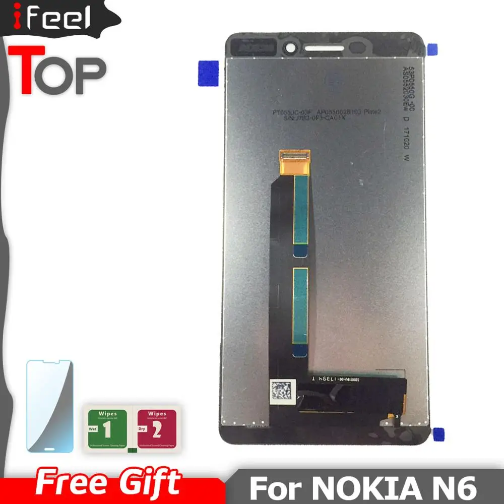 Высококачественный ЖК дисплей для Nokia N6 2nd 6 2018 TA 1054 Nokia6 с стекло сенсора в