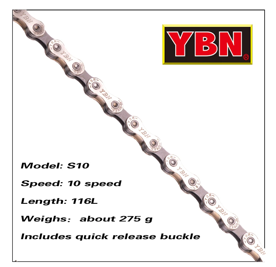 YBN X12L x10 x10sl x9sl x11sl велосипедная цепь 9 10 11s Золотой горный шоссейный велосипед sram SHIMANO 116 Длина велосипедная цепь