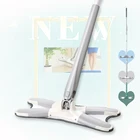 Выжимная X-типа швабра для мытья полов Ручная стирка Ленивая плоская швабра с насадкой для швабры из микрофибры Вращение на 360  Чистый пол Бытовой инструмент для уборки