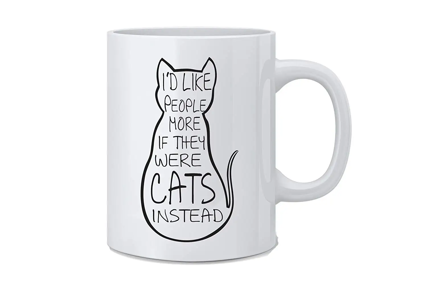 Я бы хотел больше людей если они были кошками забавная кошачья кружка 11 унций