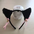 Cospaly Лолита кисточка прекрасная аниме Вечеринка Лолита Горничная Косплей Искусственный Лук с колокольчиком повязки для волос уши костюм кошки F3