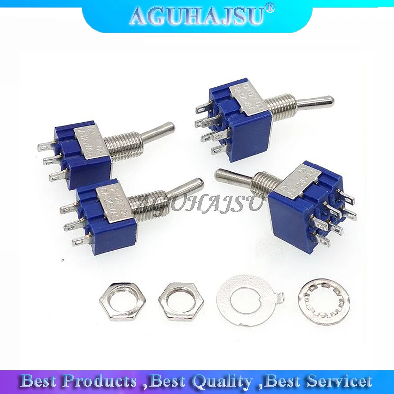 5 шт. Φ 6A 125V Mini 3/6PIN ON OFF/ON OFF Рычажные переключатели для включения освещения