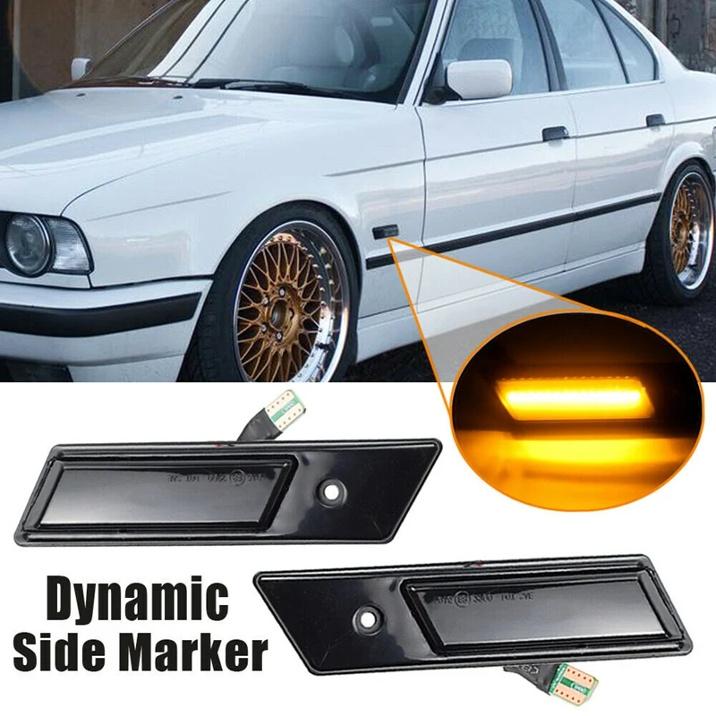 Car LED Dynamic Side Marker Turn Signal Light For-BMW 3 5 7 Series E32 E34 E36 90-96 | Автомобили и мотоциклы
