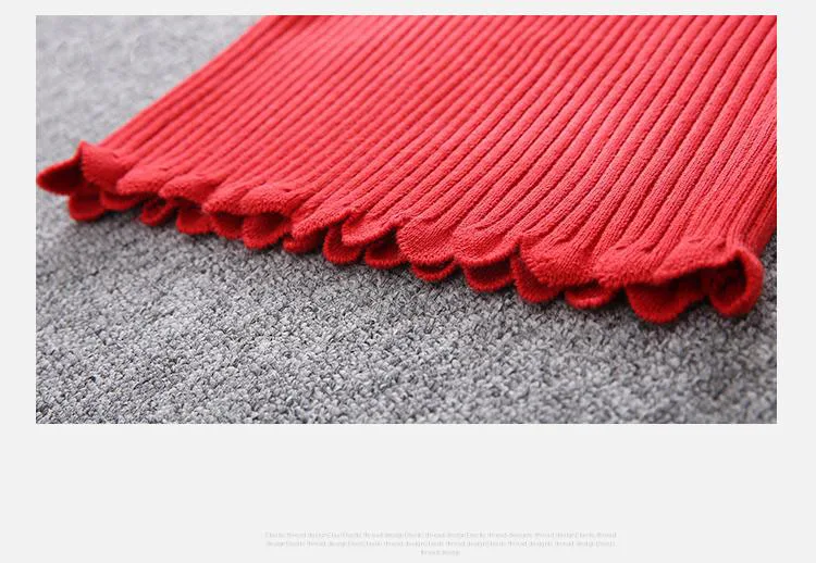 Платье-свитер с высоким воротником для девочек-подростков весна-осень 2019 плотное