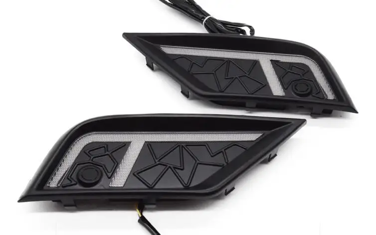 2 шт Автомобильный светодиодный дневной светильник для Volkswagen VW Tiguan 2017 2018 2019 LED DRL с