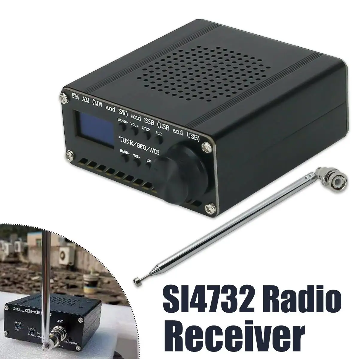 

В собранном виде SI4732 всех диапазонов радиоприемник FM AM (MW & SW) боковая полоса (SSB) (LSB & USB) с литиевой Батарея + антенна + Динамик + чехол