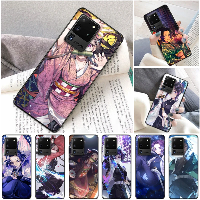

Demon Slayer Kamado Nezuko Agatsuma Zenitsu Kimetsu No Yaiba Kamado Tanjirou Phone Case For Samsung Galaxy S20 Plus FE Cases