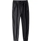Брюки мужские легкие воздухопроницаемые, модные повседневные быстросохнущие длинные штаны, брюки-карандаш черного цвета, лето 2020