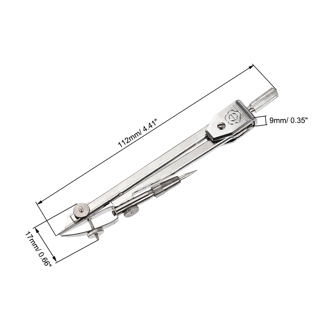 Uxcell металлический циркуль 1 шт. набор со свинцовыми заправками и чехол для