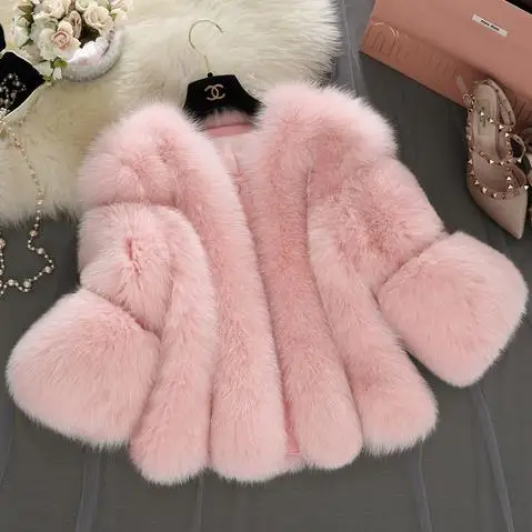 Vetement 2020 Women Winter Faux Fox Fur Coat fake mink fur Patchwork Short Furry Mori Ladies Jacket Parka WR748 | Женская одежда