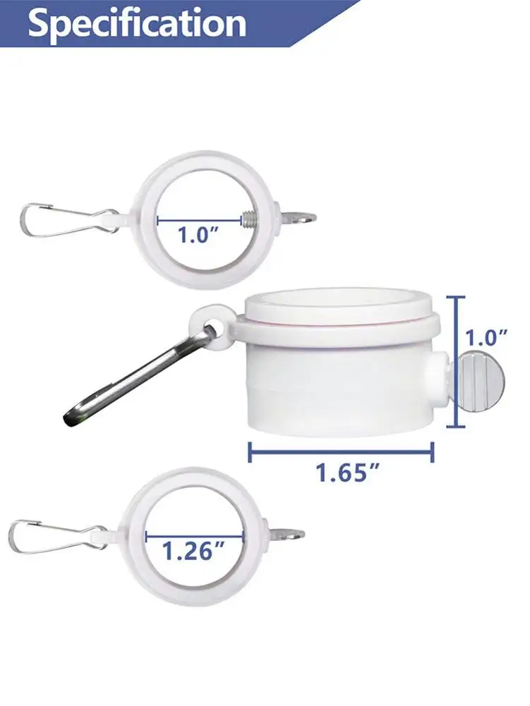 Набор из 2 пластиковых колец для флагштока с фиксированной вешалкой вращающееся