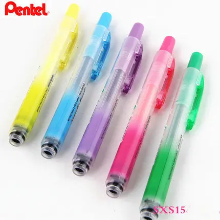 

Ручка-хайлайтер Pentel Surligneur Handy Line S SXS15, выдвижная неоновая ручка, 6 цветов