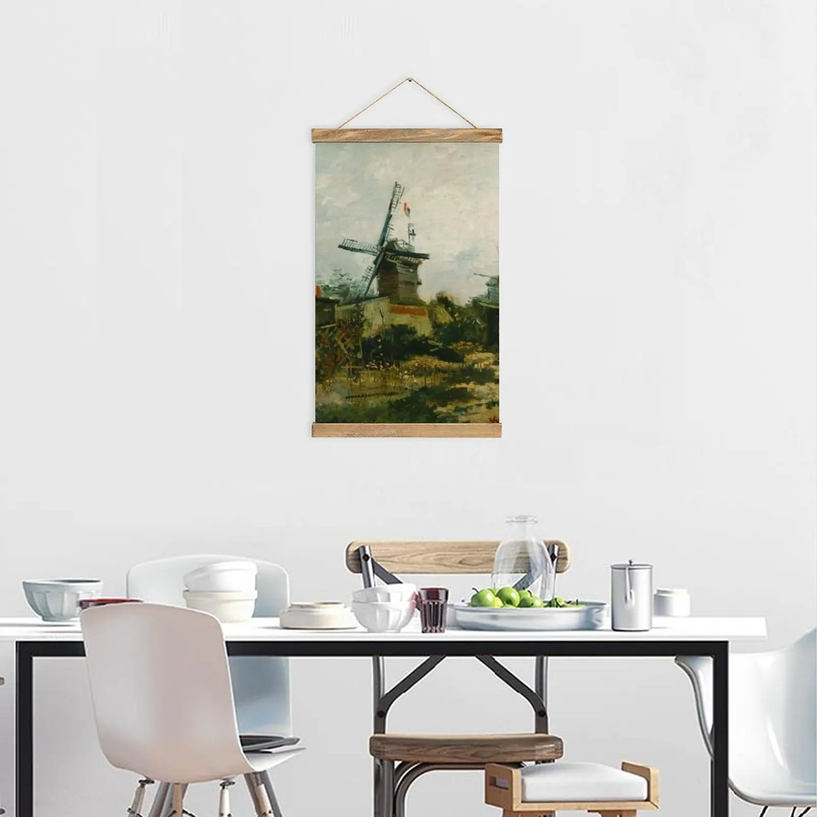 

Vincent Van Gogh Le Moulin De La Galette Delicate Canvas Hangs A Picture With Wooden Frame for Home Decoration