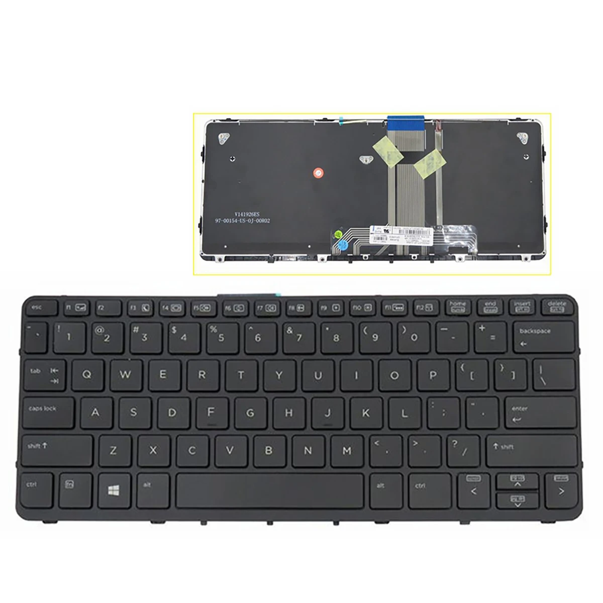 Английская клавиатура с подсветкой для HP Pro x2 612 G1 рамкой | Компьютеры и офис