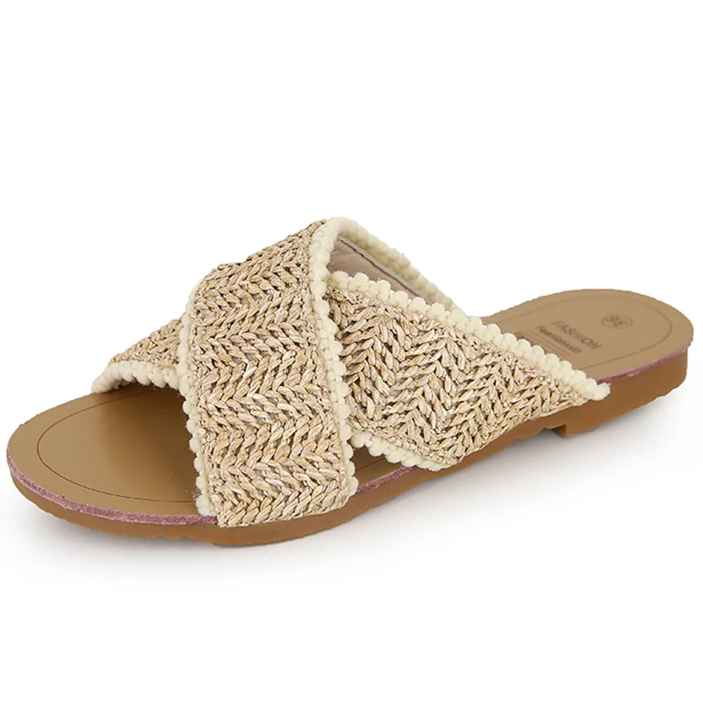 Женские сланцы KarinLuna летние шлепанцы на низком каблуке и платформе с открытым