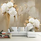 Пользовательские обои 3D стерео коричневая Роза картина маслом фон настенный Декор Гостиная ТВ диван спальня классические 3D обои