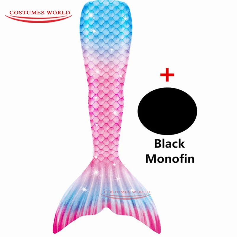 Новинка! Женский костюм Русалочки черный купальник с моноластами для косплея 2