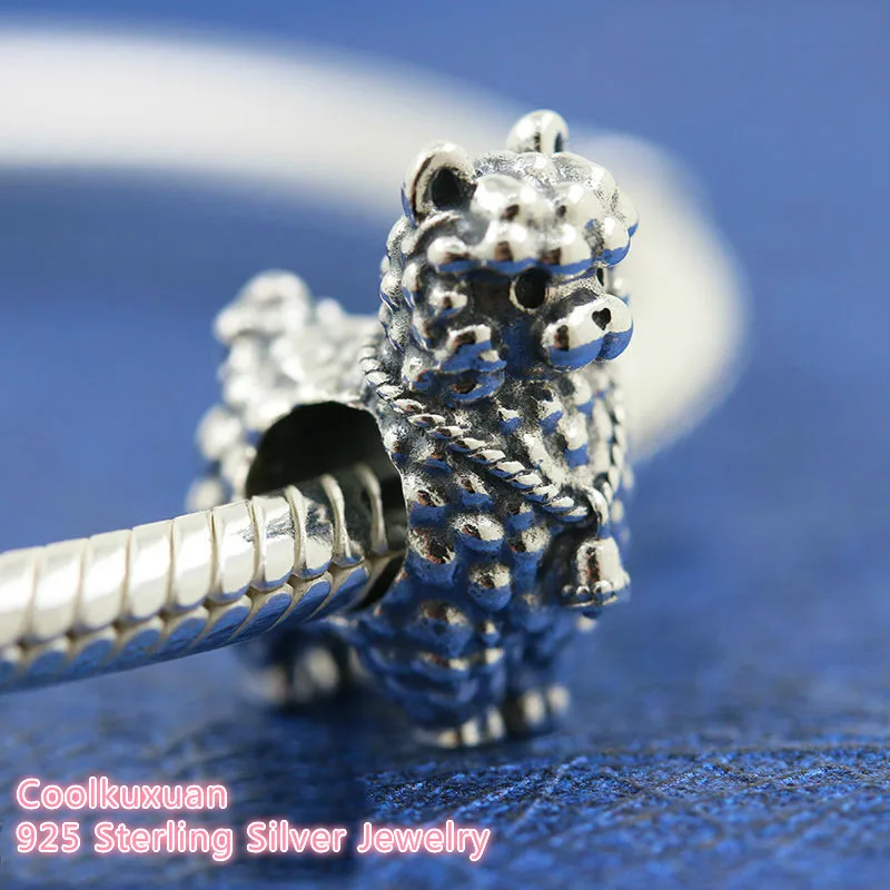 Бусина-подвеска в виде птицы, серебро 100% пробы