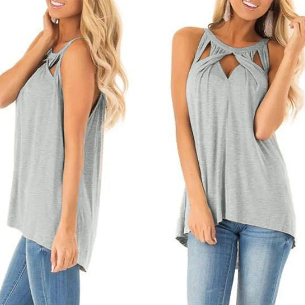 

tank top women streetwear sexy fashion hollow out casual plus size tops street style good vibes clothing 2020 summer