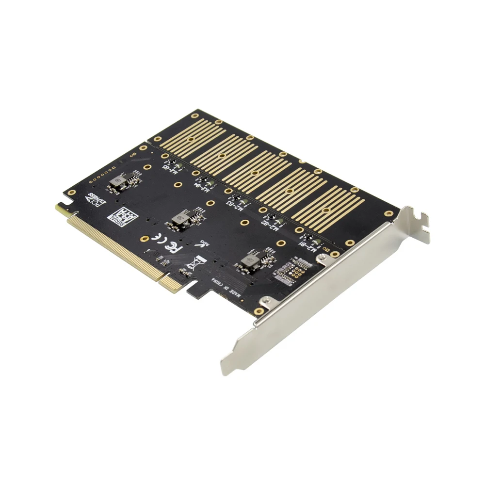 Плата расширения PCIe Gen3 X16 на 5 портов M.2 NGFF B Key SATA адаптер 6 Гбит/с дополнительная 5x