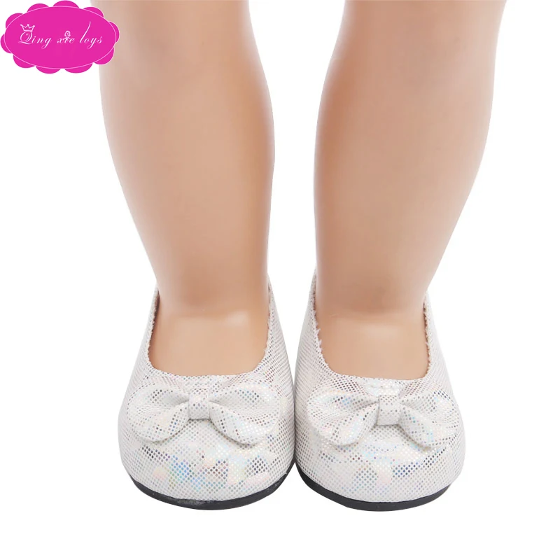 

18 inch Girls doll dress Lovely princess lace gown with shoes American newborn skirt Baby toys fit 43 cm baby dolls c359