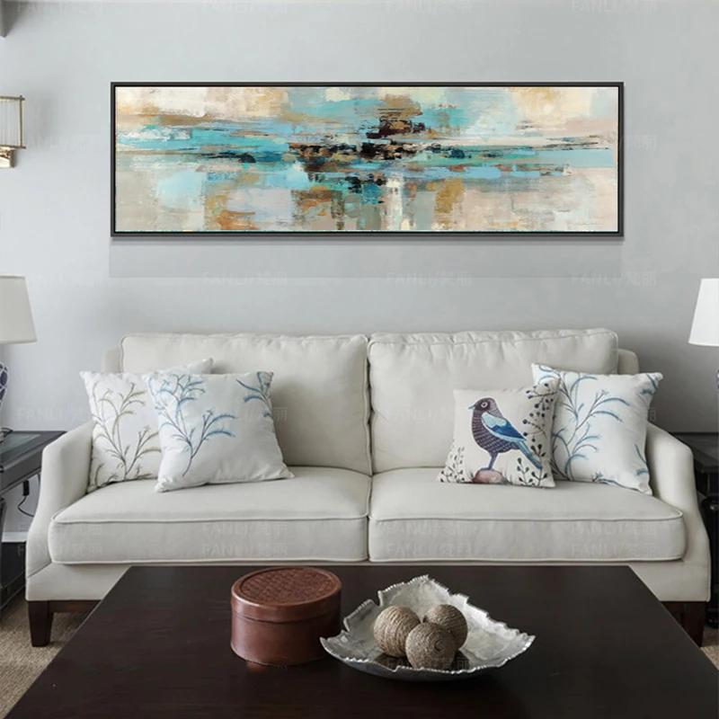 Абстрактная живопись большого размера на холсте рисунок стену картины для