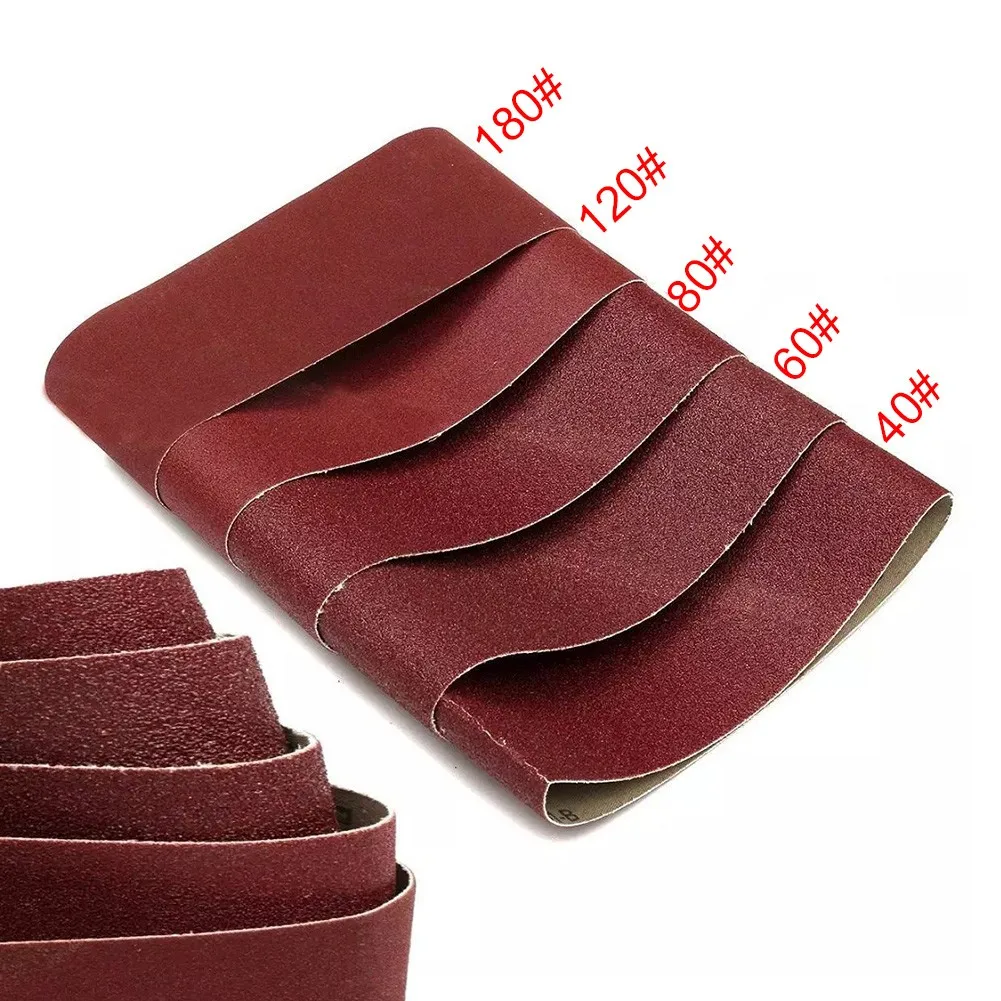 

1 Set Sanding Belt 3x18in 40-180 Grit 5pcs 75x457mm Grit 40 60 80 120 180