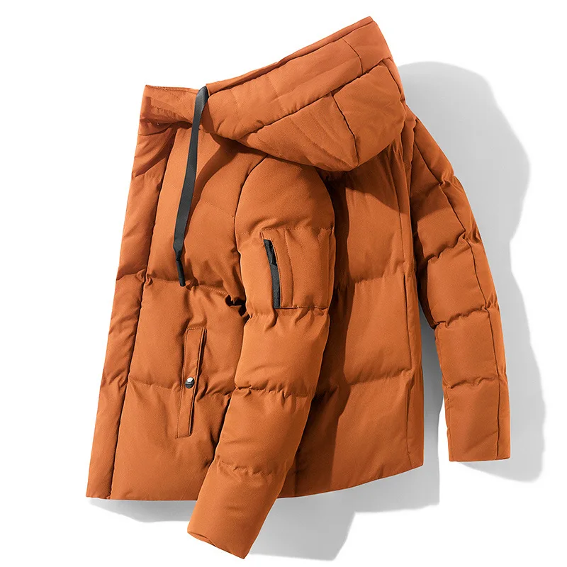 

Winter New Men's Cotton Padded Clothes Trend Hooded Work Clothes Bread Clothes Short Fashion Versatile Cotton Padded Jacket Men