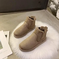 snow warm boots winter new womens fashion hot selling flat suede casual shoes outdoor non slip gothic thick boots martin boots