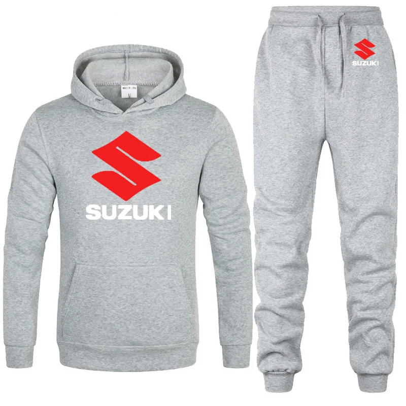 

Hoodies Men Suzuki Car Logo Printed unisex Sweatshirt Fashion Men Hoodie hip hop harajuku Casual Fleece Hoodies Pants Suit 2Pcs