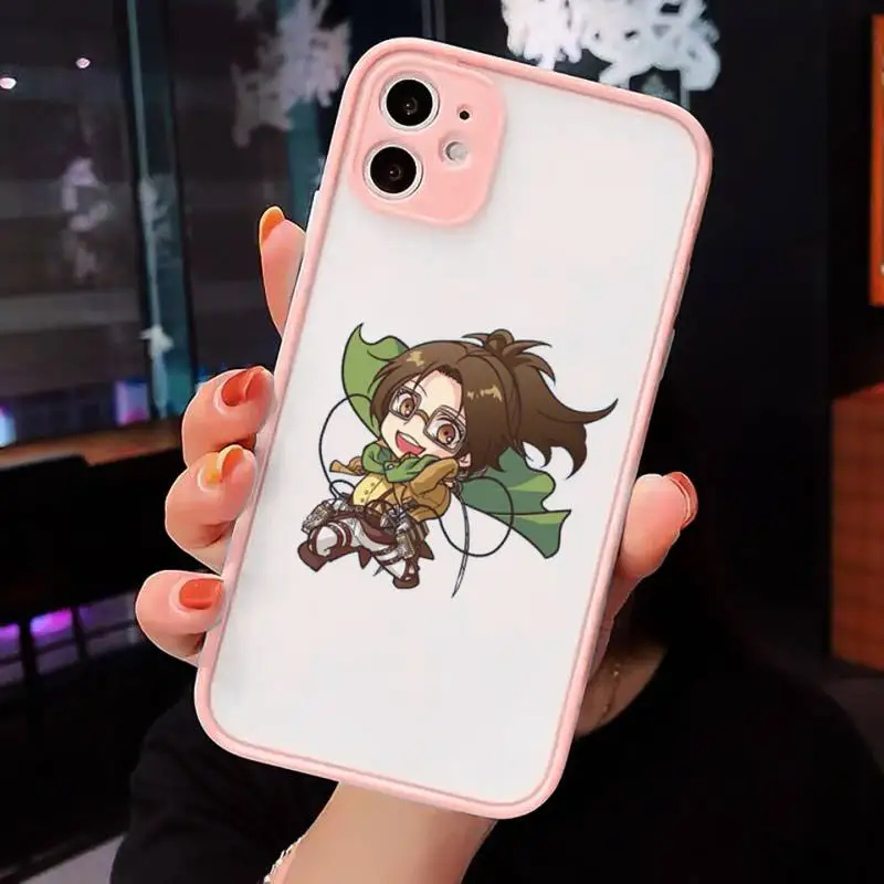 

Hot Anime Attack On Titan Phone Case matte transparent For iphone 7 8 11 12 plus mini x xs xr pro max cover