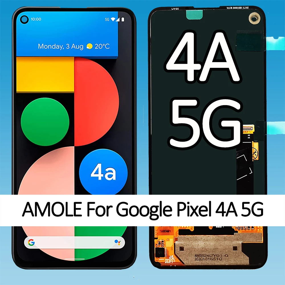 

100% Оригинальный amoled для Google Pixel 4a 5g ЖК-дисплей кодирующий преобразователь сенсорного экрана в сборе Замена для Google Pixel4a 5G ЖК-дисплей