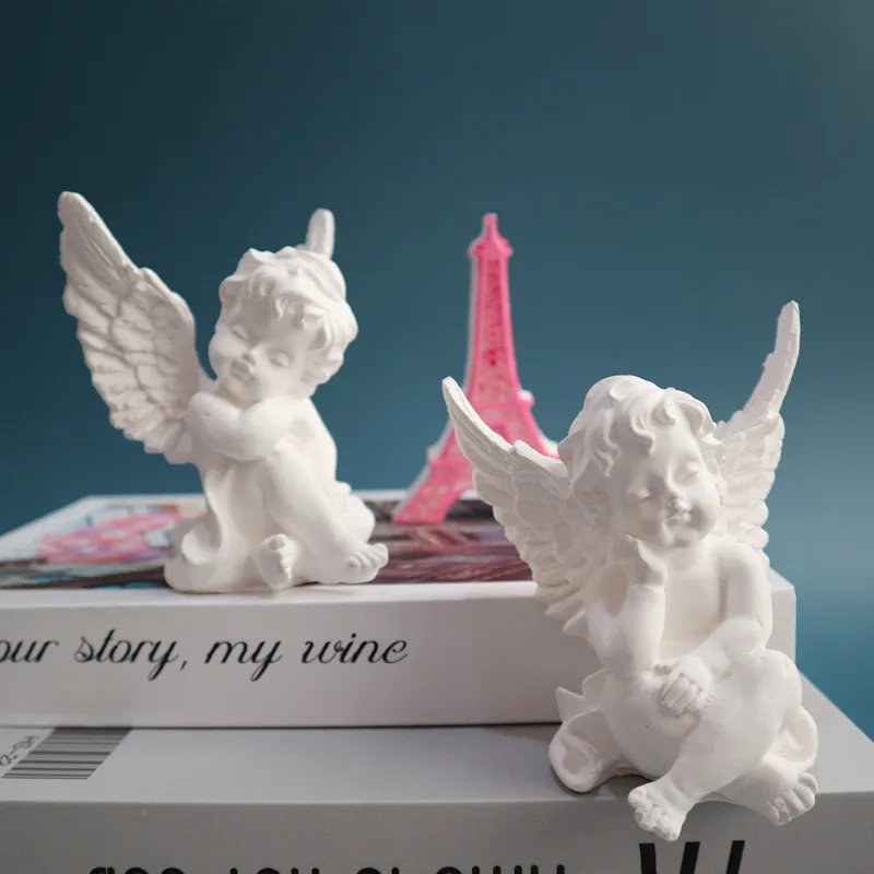 Европейский смолы белого золота милый Амур Ангел украшения дома гостиной