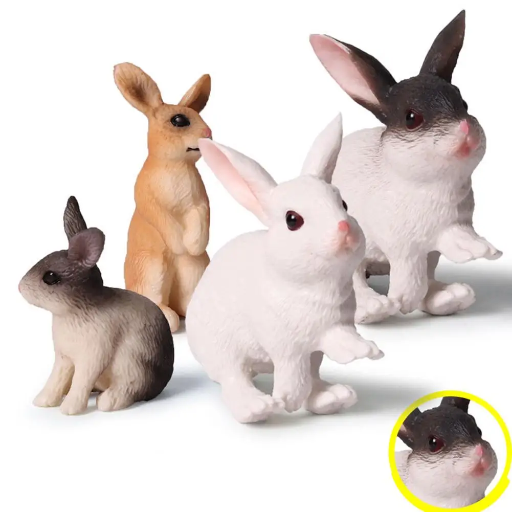 

Simulation Rabbit Hare Animal Model Home Decoration Educational Kids Toy Gift New Garden Decoration Accessories