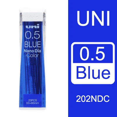 Blue Япония Uni Nano Dia цвет 0,5-202NDC цвет ed механический карандаш подводки для заправки 0,5 мм Пишущие принадлежности 202NDC - Цвет: Blue