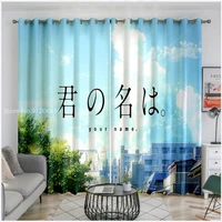 window curtain anime your name 3d print bedroom living room japan cartoon manga custom window drapes home textile decoration