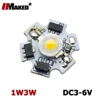 DC3-6V светодиодный PCB Instal светодиодный 1 Вт 3 Вт чип SMD COB Doide Теплый Холодный белый, красный, зеленый, голубой, желтый 660 440 УФ растут светильник D20MM USB лампы