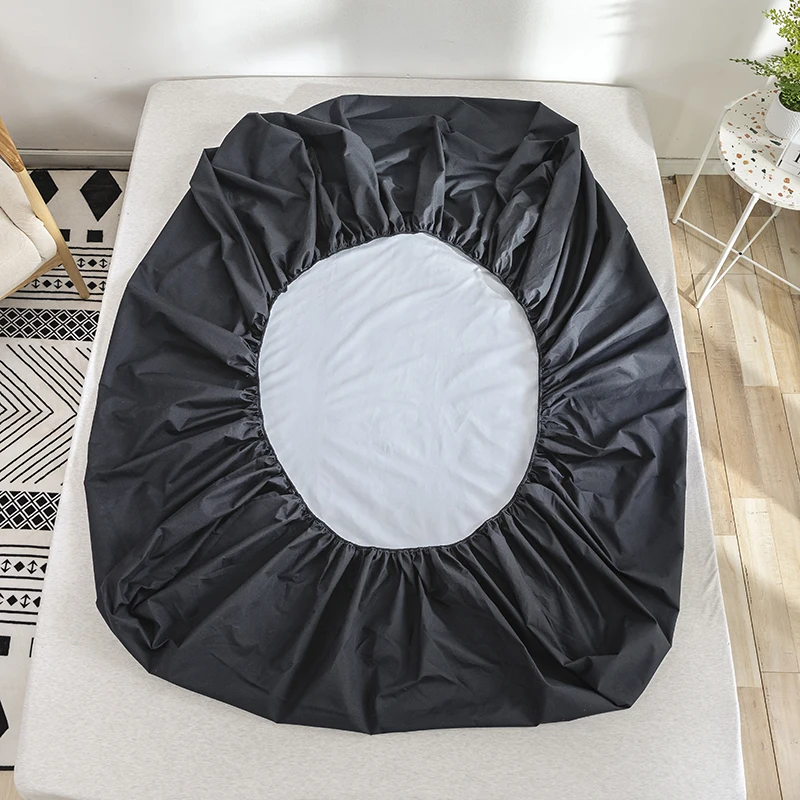 1Pc Solid Waterproof Fitted Sheet Mattress Cover Elastic Separated Water Protector Pad Anti-dust Bed Linens Bedspreads | Дом и сад
