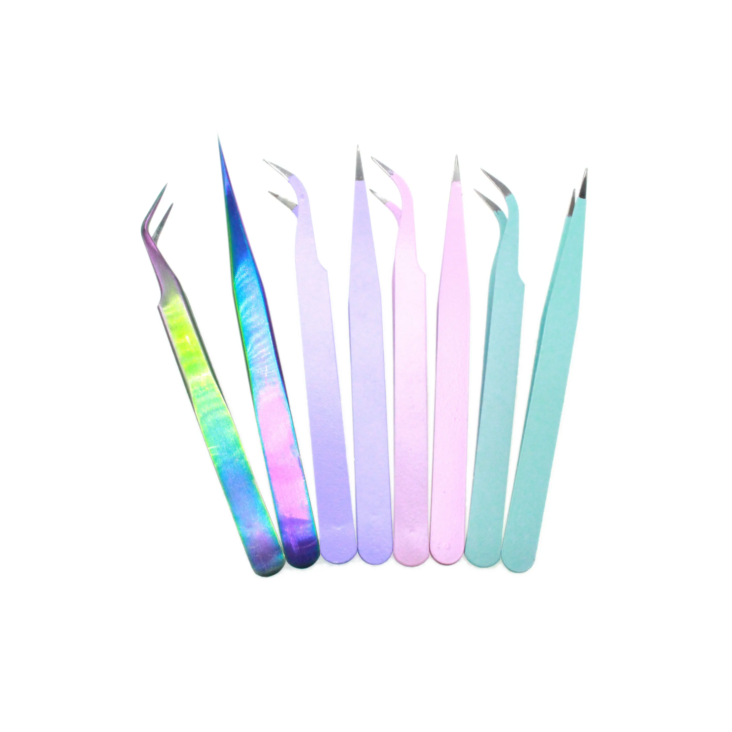 Colorful Stainless Steel DIY Beauty Manicure ESD Tweezers Accessory Jewelry Fillings Handmade UV Resin Mould Nail Art Tool Craft