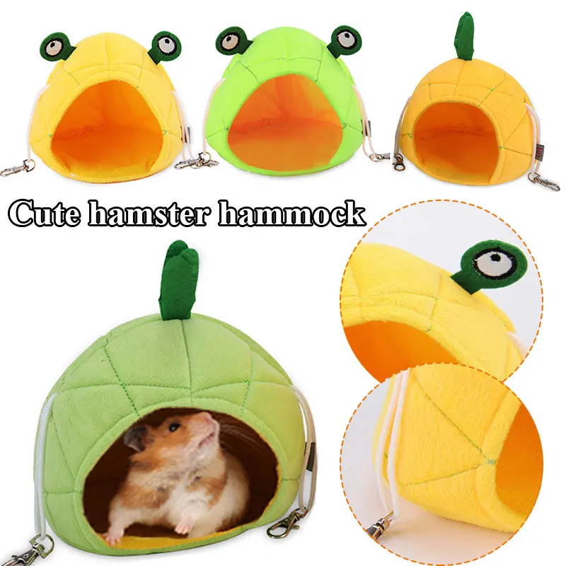 

Hamster Bed Hamster House And Rat Hamster Hideout Bedding Pineapple Shape Hammock Cartoon Cute Frog Shape Hammock Pet Supplies