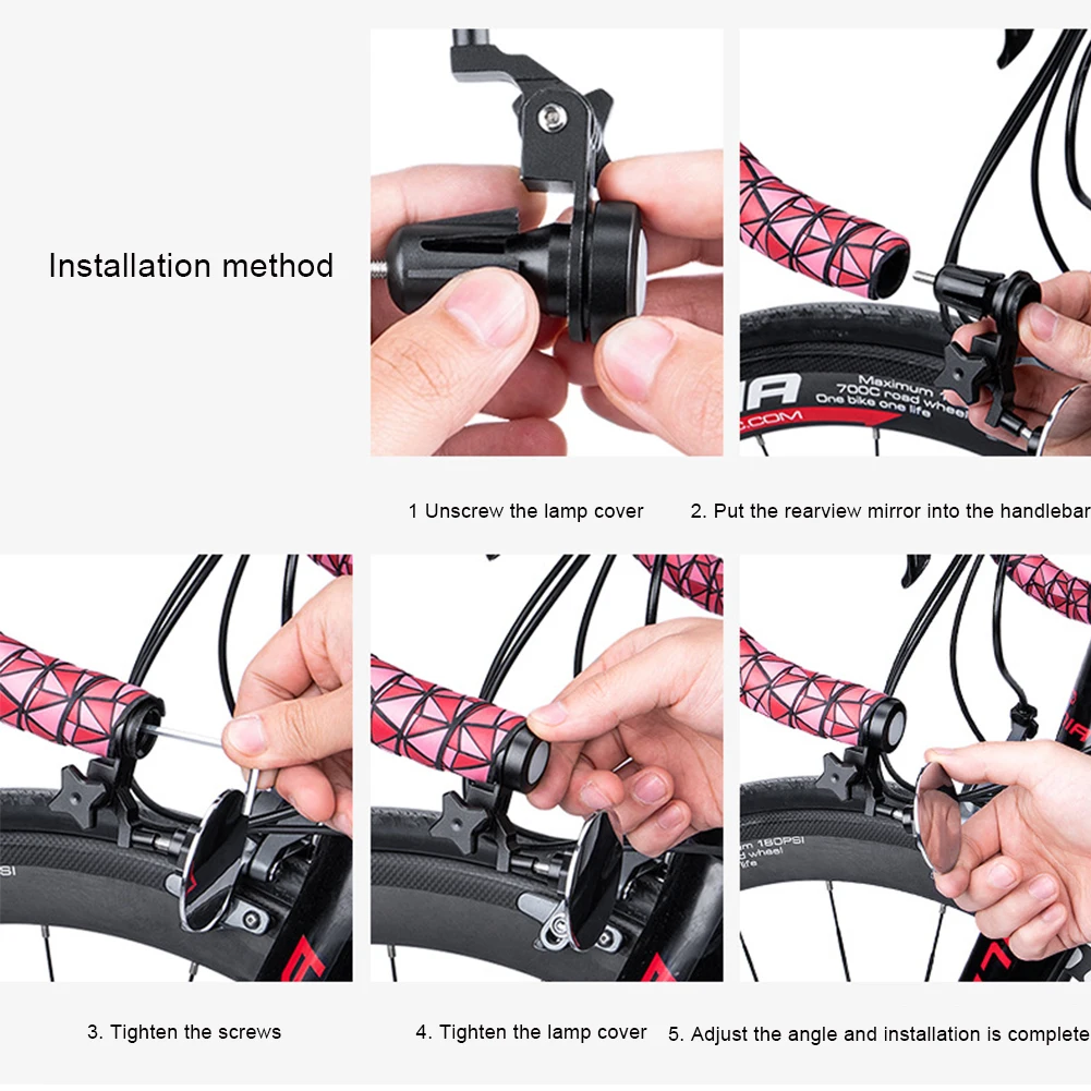 

Bike Handlebar Rear View Mirror Adjustable Shatter Proof End Mirror MTB Road Bicycle M01/M02 Style Cycling Accessories